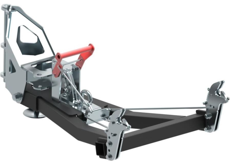 Front Mount Quick Attach Push Tube: V-plow G2 1500